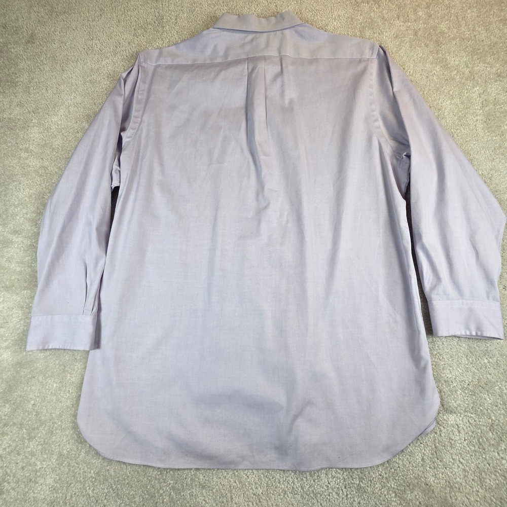 Ralph Lauren Mens Button Down Shirt Light Purple Cotton Long Sleeve 17 32-33 - Picture 4 of 10